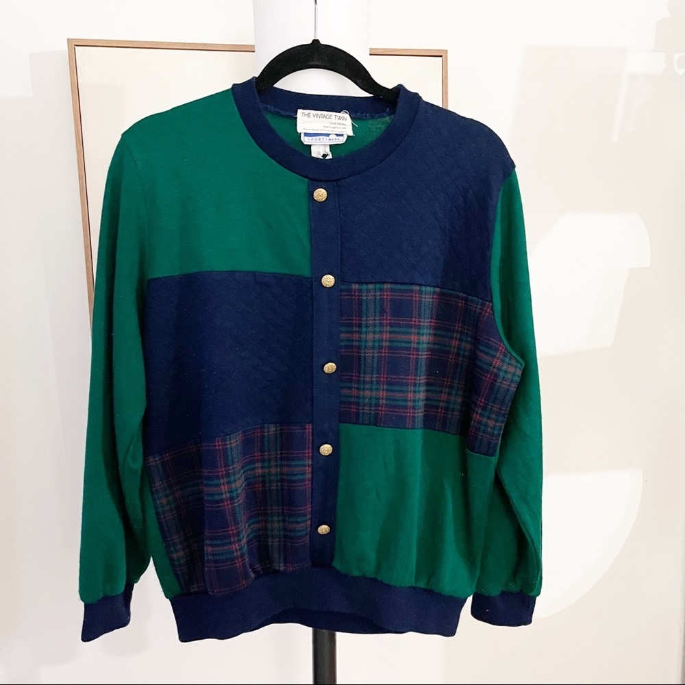 The vintage twin‎ patchwork sweater